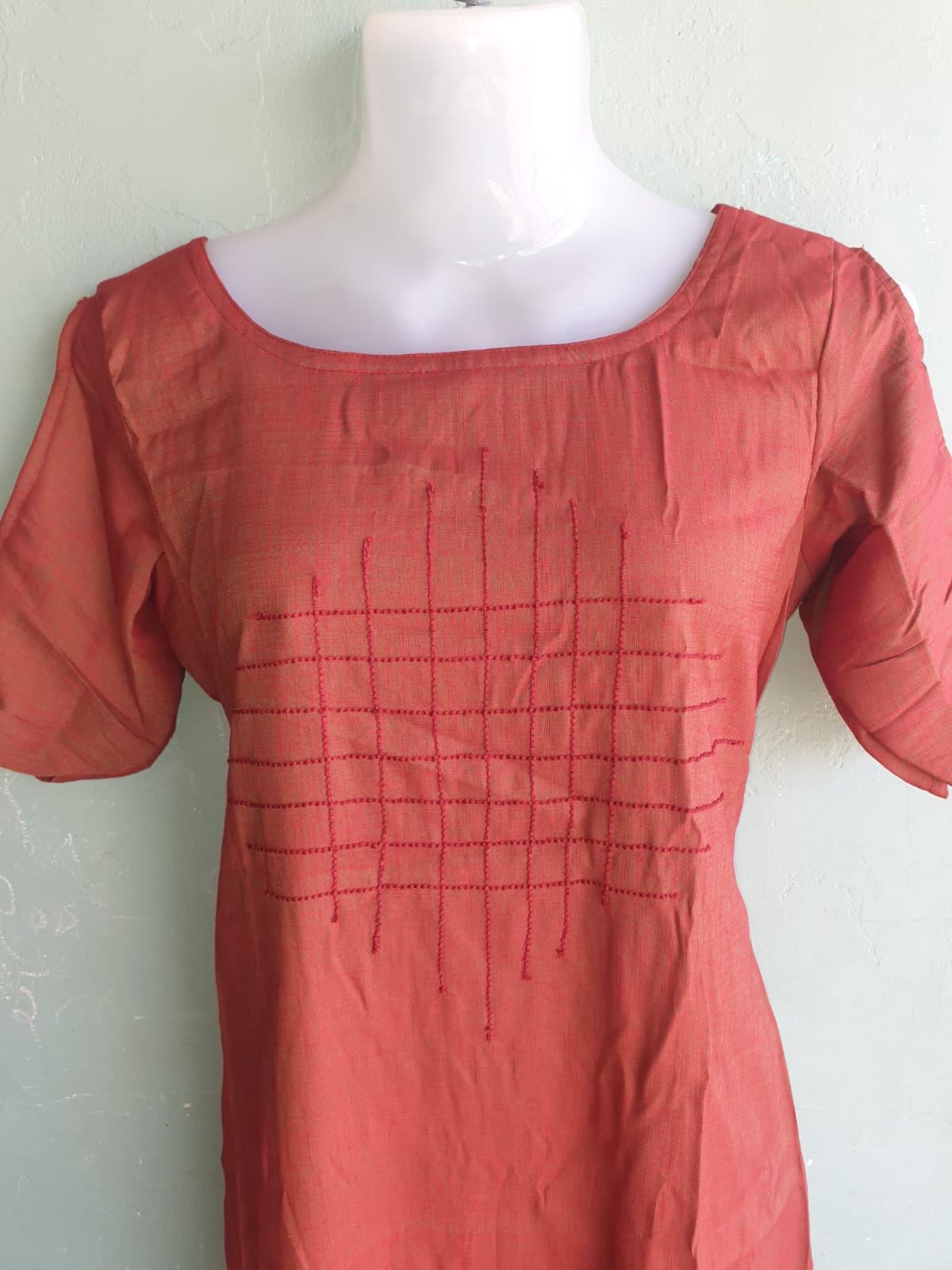 Maroon Cotton Kurti